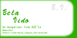 bela vido business card